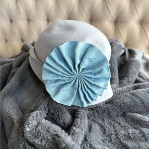 Kimchi Blue Wool Cloche Hat with Flower Accent